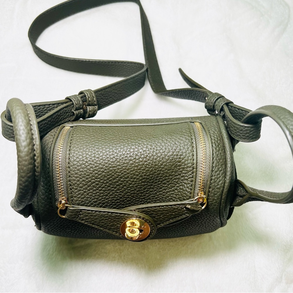 WOMEN Leather Handbag Lady Satchel Top Handle Shoulder Crossbody Bag Green - Picture 9 of 12